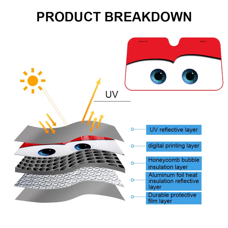 Car Sunshade car sunshade windshield sunshade windshield sun shade Car Eyes Heated Windshield Sunshade Car Window Windscreen Cover Sun Shade Auto Sun Visor Car-covers Solar Protection 6 Color