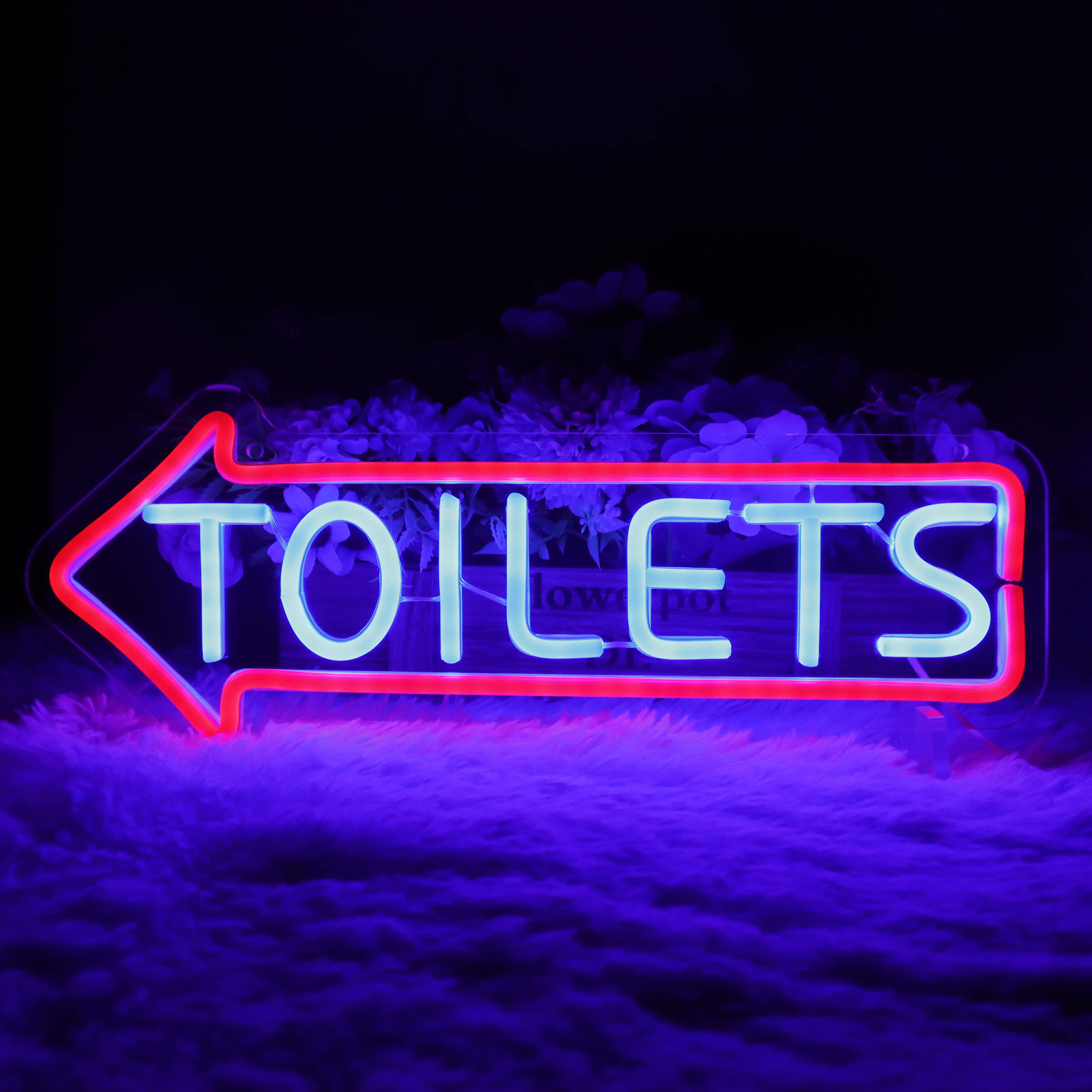 

Custom Toilets Arrow Toilet Entrance Neon Sign for Outside Party Bar Gaming Led Light Hotel Store Hangs Sign Home Wall Decor