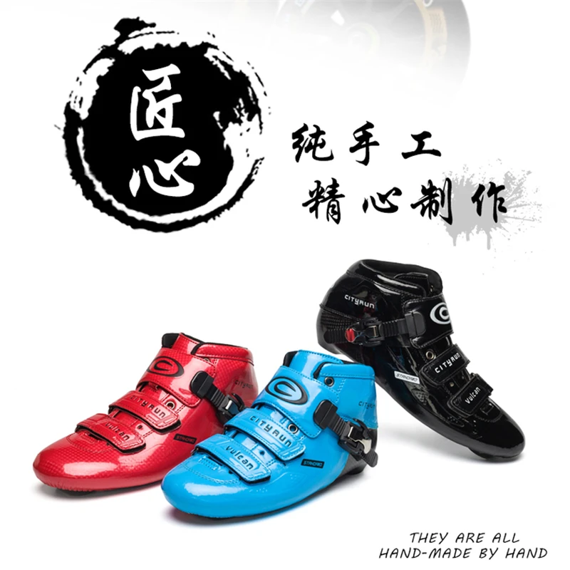 Carbon Fiber Smooth Surface CITYRUN Vulcan Adults Inline Speed Skates for Daily Street Road Track Race Skating Rolling EU 33 45