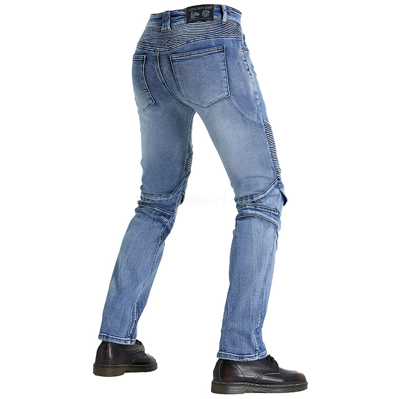 남성 여성 오토바이 청바지 보호 패드가 있는 내마모성 모토크로스 바지 오토바이 바지 컬렉션 클래식 데님