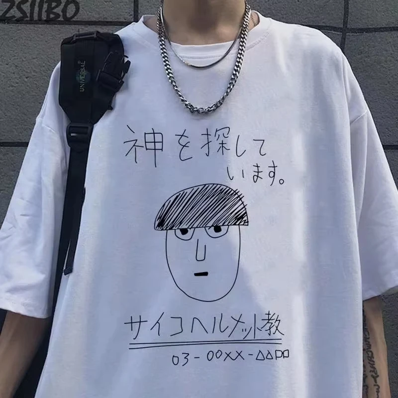 Neues Mob Psycho 100 Fun bedrucktes T-Shirt für Damen, Anime Fun Hip Hop, kurzärmelig, Rundhalsausschnitt, hochwertiges T-Shirt-Oberteil