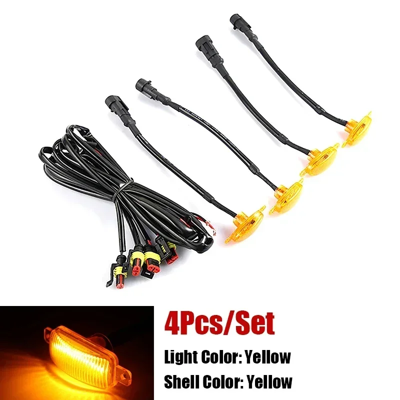 4Pcs Yellow Yellow