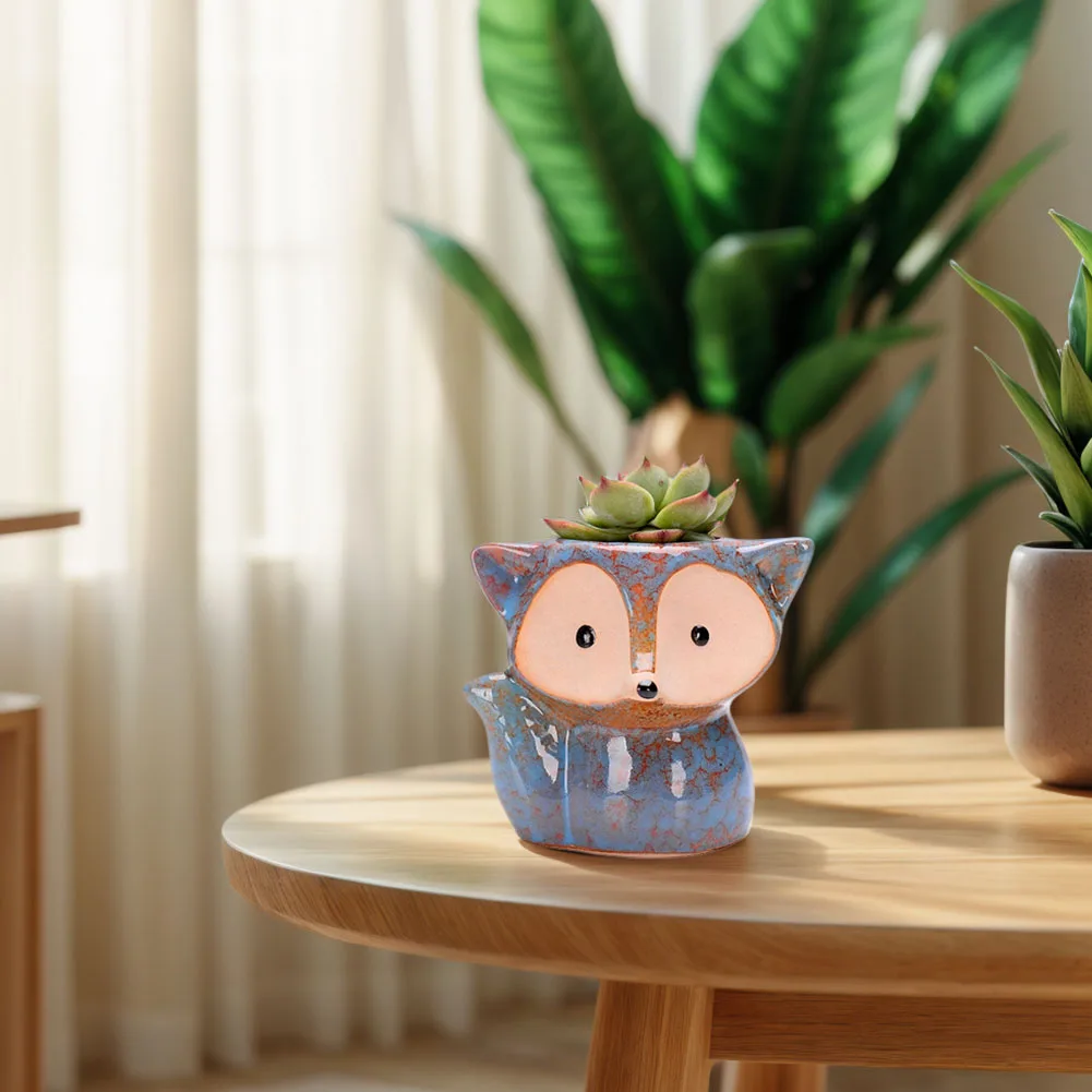 Ceramic Succulent Planter Pot with Drain Hole for Home Office