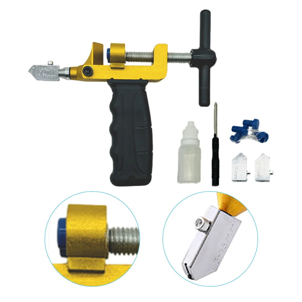 Glass Tile Cutter With Cutter Wheel Breaking Cutting Tools  Manual Glass Tile Opener Glass Cutter Slicer Construction Tools 5