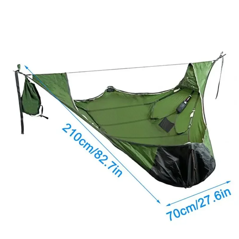 Culle da campeggio Amaca Letto sospeso Sacco a pelo per campeggio Get-Together Amaca multi-persona con rete da letto Amaca da campeggio per famiglie - immagine 6