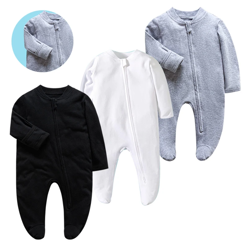 Newborn 6-24M baby boys spring zipper baby Rompers soft Baby girls romper Cotton Baby Jumpsuit for kids boys Costumes