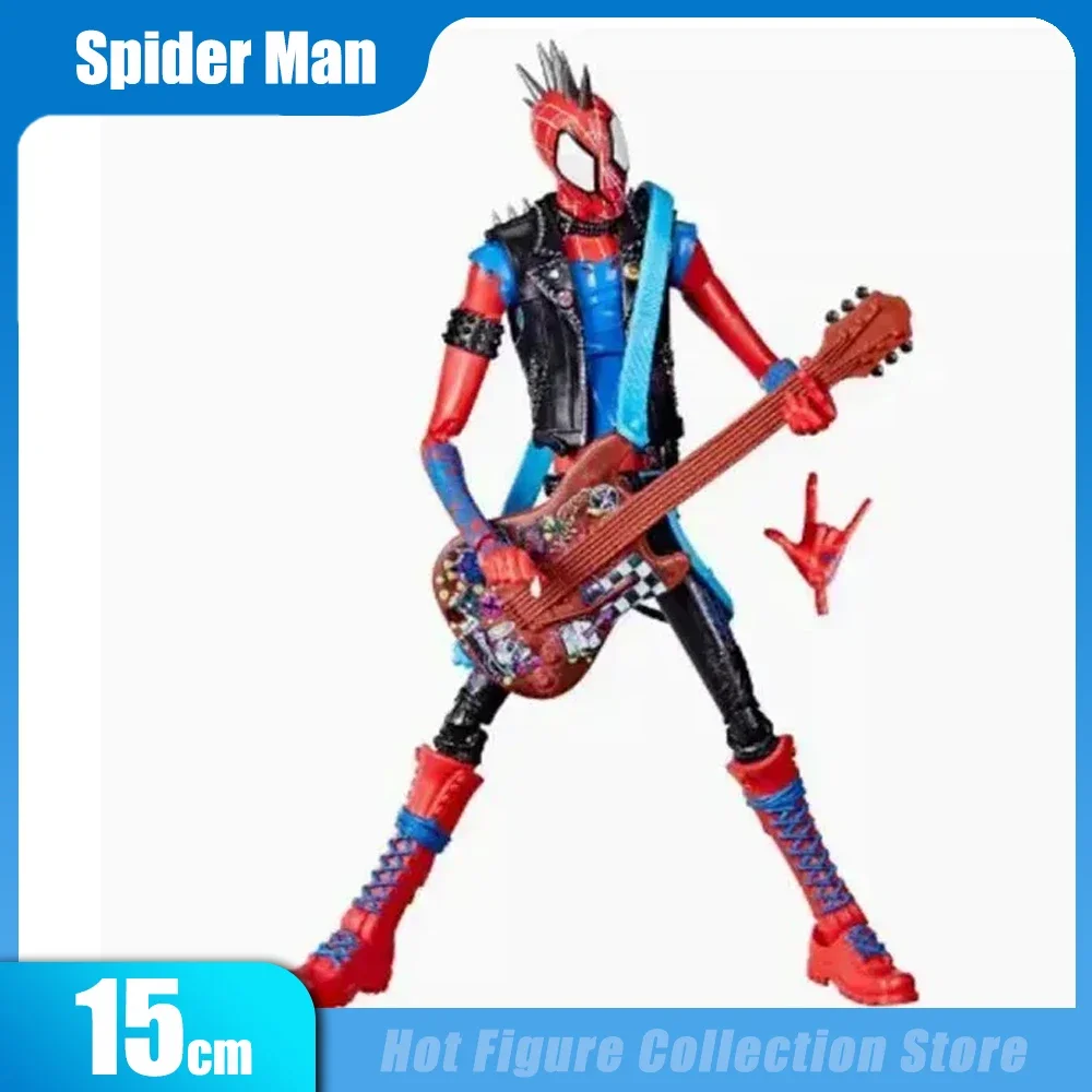 Punk Spider Man Through The Spider Verse Ko Action Figure Spiderman Anime Figure Figurine Statue Model Dolls Collection Toy Gift