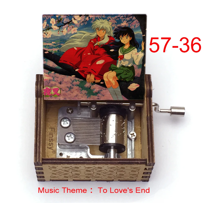 Anime InuYasha Black Music Box Melody To-love's-End Christmas Birthday Gifts For Lovers Lucky Mascot Office Desk Home Decoration 4