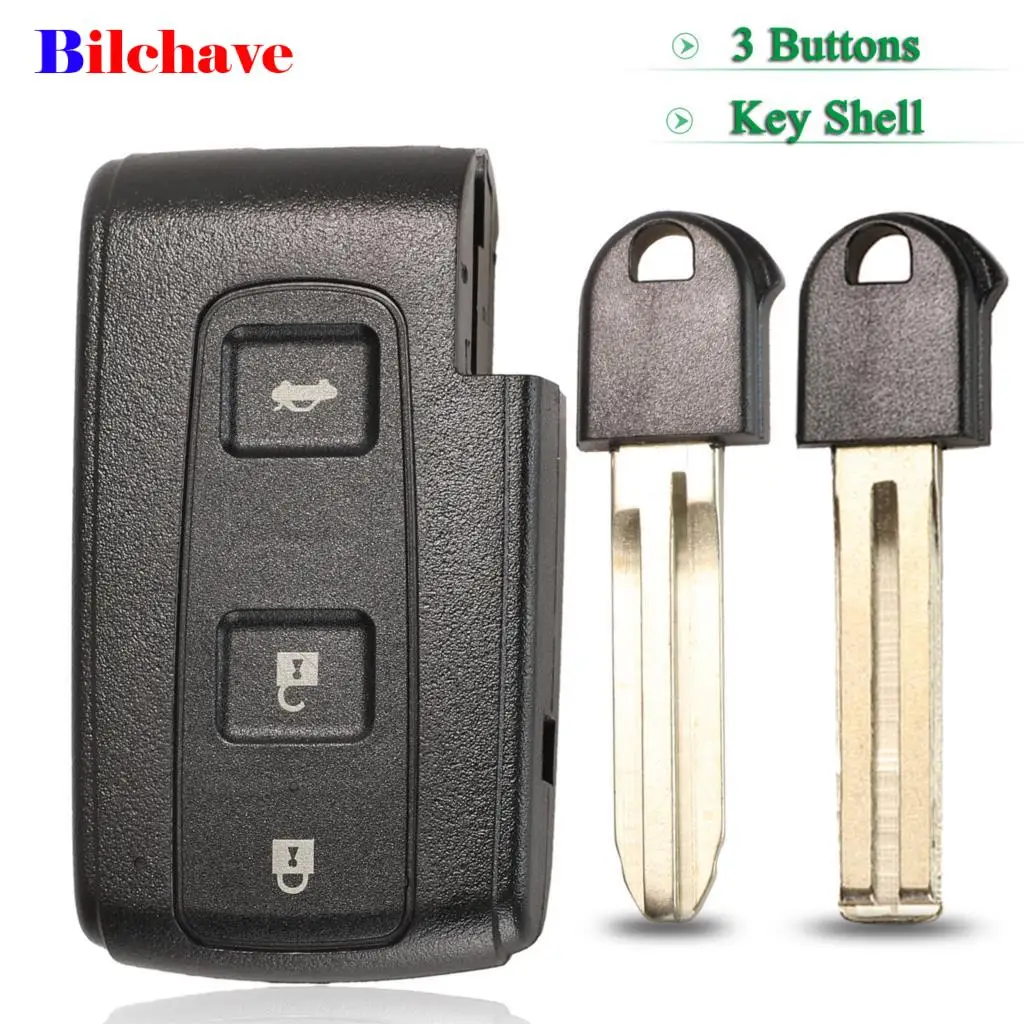 

jingyuqin 5pcs For Toyota Prius Corolla Verso FOB 3 Buttons Remote Car Key Shell Case With TOY40 / TOY43 Blade Replacement