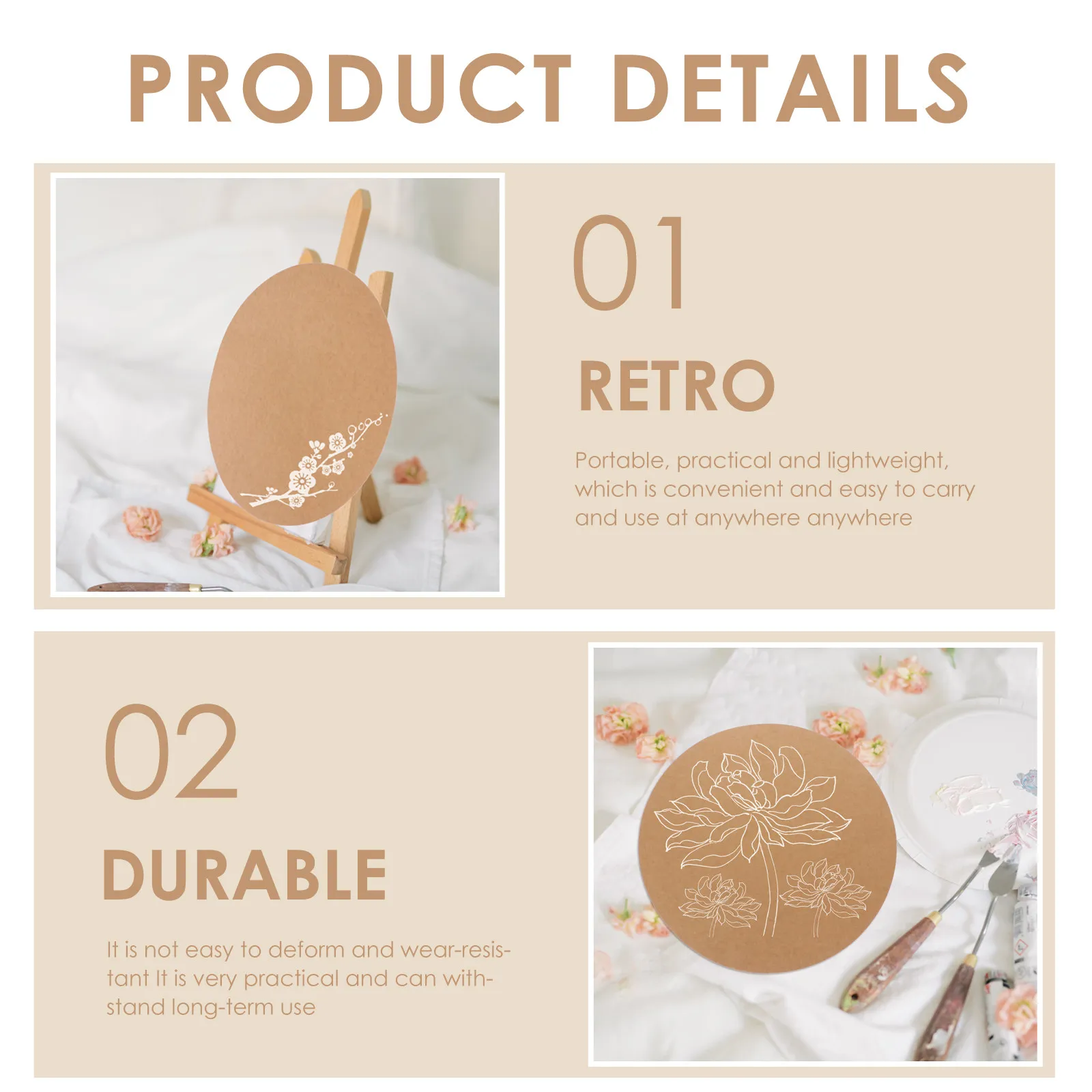 20pcs 다채로운 페인팅 카드지 두꺼운 원형 드로잉 보드 Diy 서예 예술 프로젝트에 적합한 부드러운 종이 조각 만다라 종이 조각