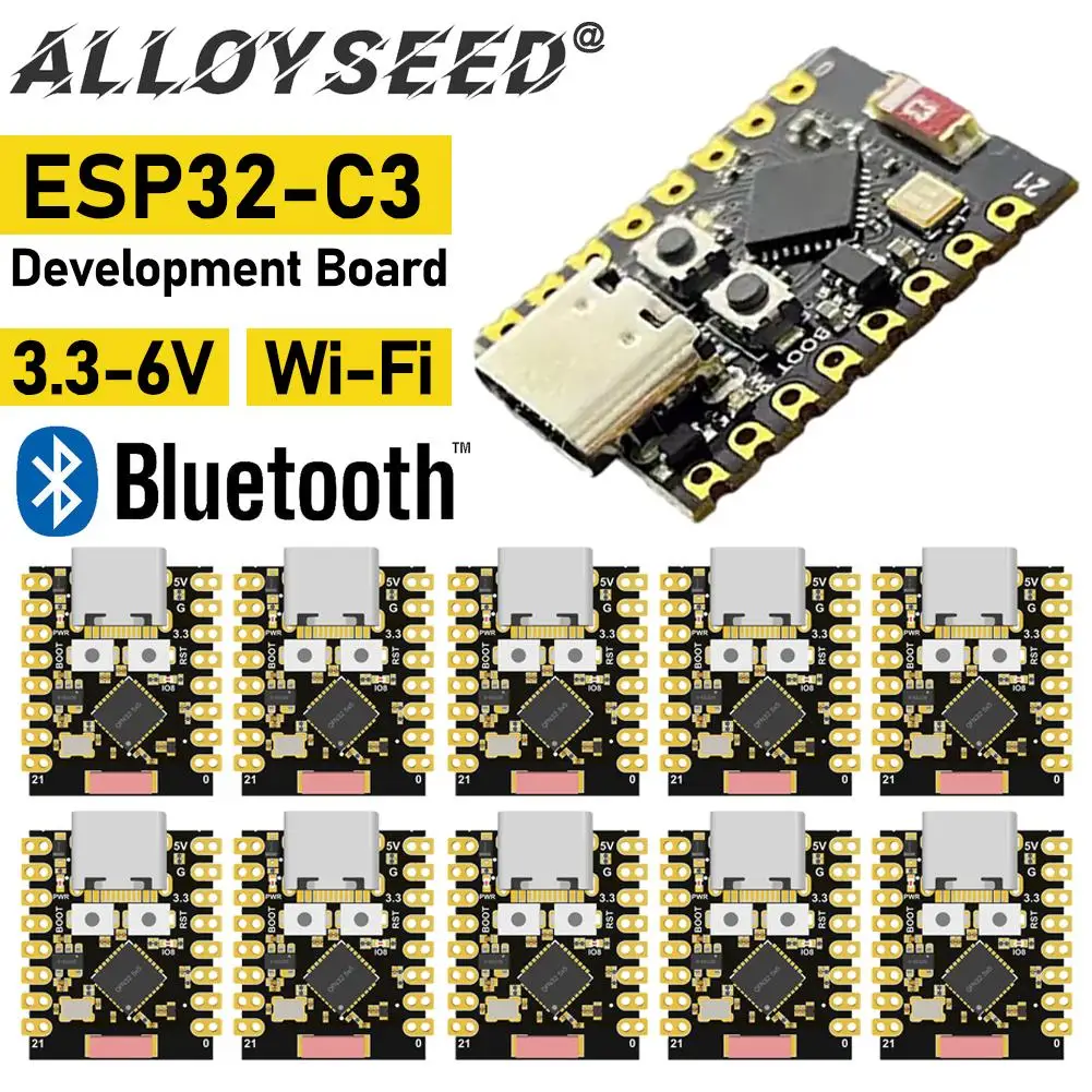 ESP32C3SuperMiniElectronicsProjectBoard8PinWiFiBluetoothESP32SuperMiniWireless