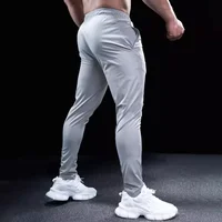 Pantalon de sport d'été pour hommes, séchage rapide, mince, décontracté, à petites jambes, pour course à pied, basket-ball, respirant 2