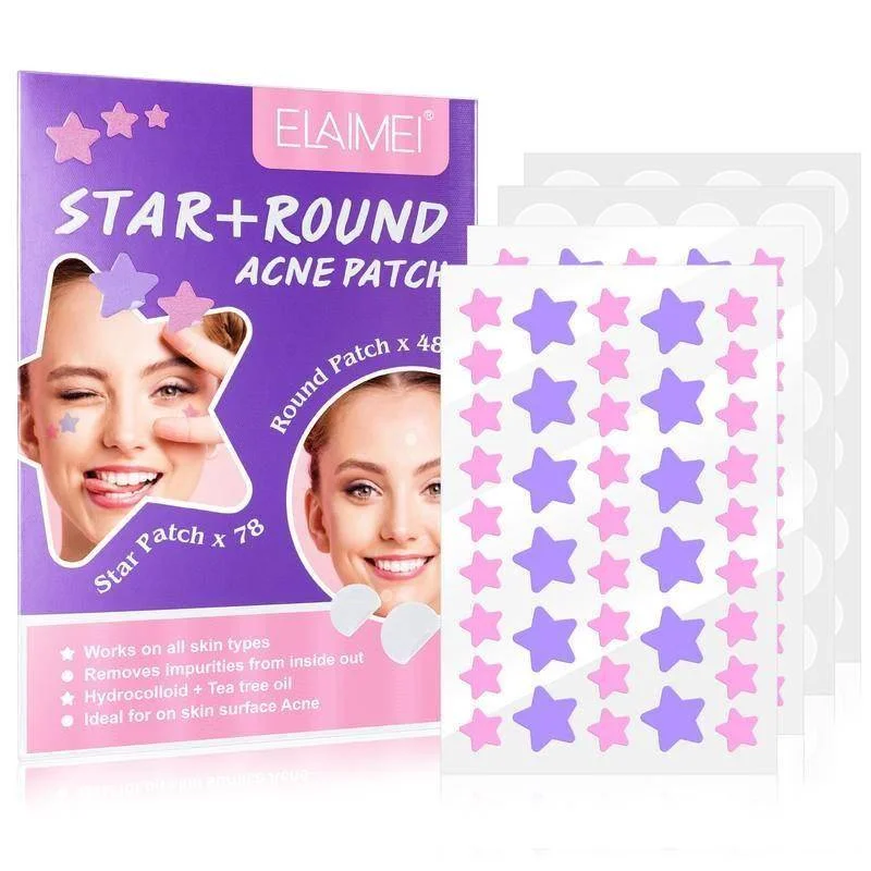 

Colorful Cute Star-Shaped Hydrocolloid Pimple Patches Acne Patches Cover Dots for Acne Blemish Pimples Whiteheads Zits