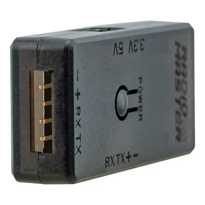 Vue de côté de l'Adaptateur Série USB-C ELRS 2.4G pour Récepteur FPV RadioMaster avec câble USB-C