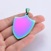 10Pcs Men Jewelry Stainless Steel Customized Dog Tags Pendant Name Engraved Shield Shape Necklace Jewelry Wholesale Dropship 3
