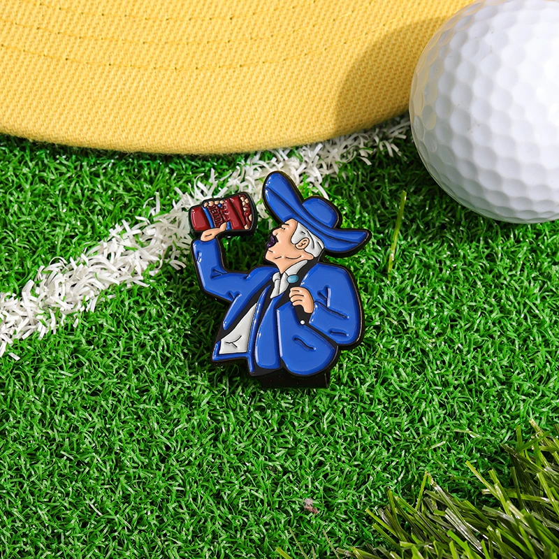 Cartoon Anime Niedliche Kappe Dekorative Pin Baseball Hut Clips Metall Broschen Rucksack Revers Abzeichen Zubehör Geschenk für Golfer Freunde – Detail 14