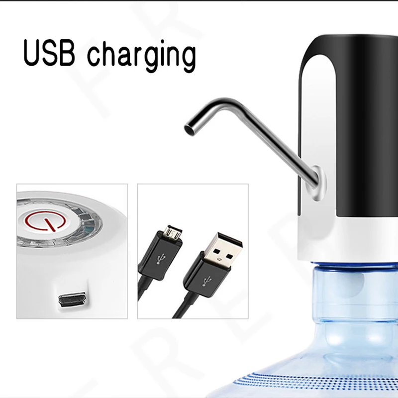 Wireless Electric water dispenser Barreled Water Pump USB Rechargeable Mini Portable Fast Water Automatic Dispenser Simple Barrel Type Pumpin