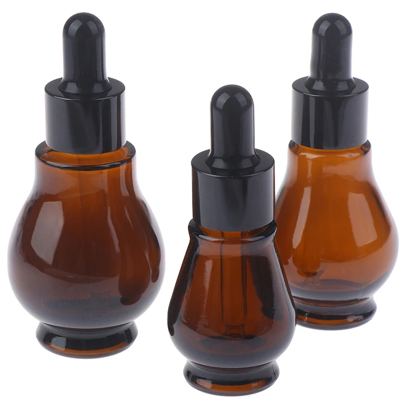 Dropper Bottle 10/20/30ml Empty brown Glass Dropper Bottles with Pipette for Essential Oil