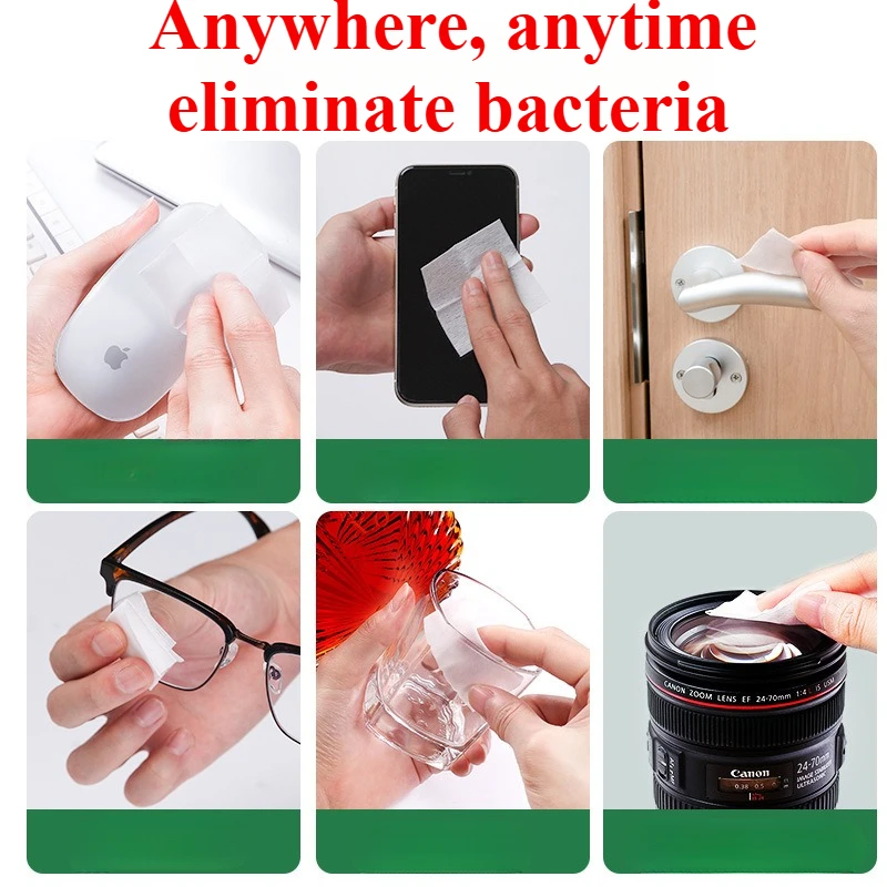 Portable individually packaged 75% alcohol cleaning wipes, suitable for mobile phones, tableware,public handrails, nails,toilets 2