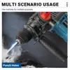 Drillpro 26MM Brushless Electric Hammer Drill Multifunctional Rotary Cordless Rechargeable Power Tools For  18V Battery 4