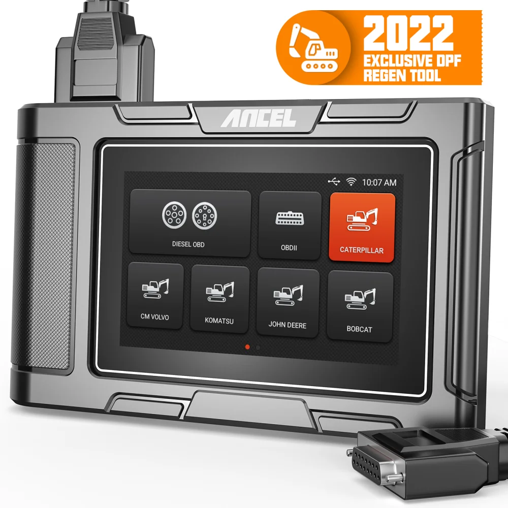 

ANCEL HD3600 Heavy Duty Truck Scan Tool Full System Diagnostic Tools DPF Regeneration for for Caterpillar,Komatsu,Volvo