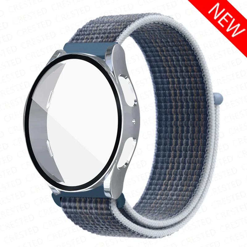 Custodia + Cinturino Per Samsung Galaxy Watch 5/5 Pro 45Mm 44Mm 40Mm Bracciale 20Mm Cinturino In Nylon Galaxy Watch 4/4 Classic 46Mm 40Mm Band