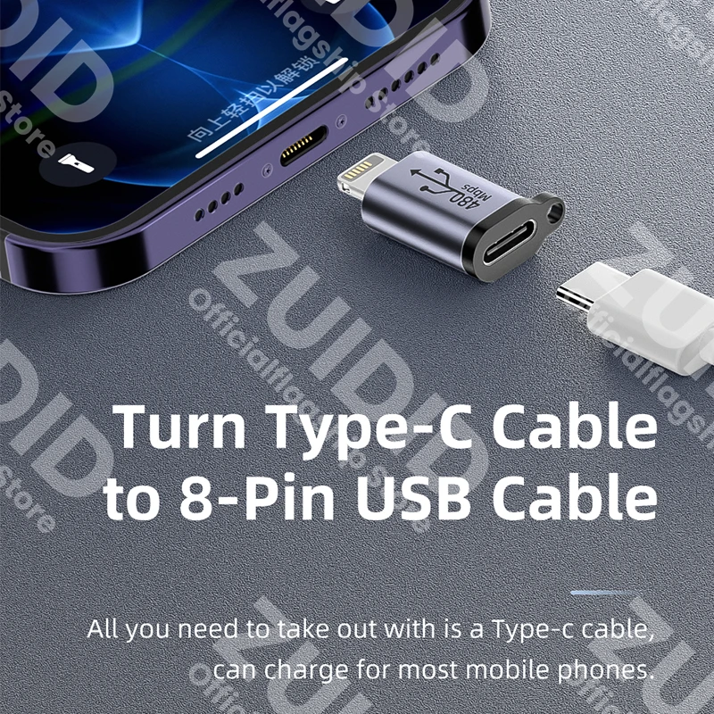 Type C/Micro USB/Mini USB/8-Pin to Micro USB/Type C/8-Pin Male to Female Connector Adapter For iPhone 14 Samsung Data Converter