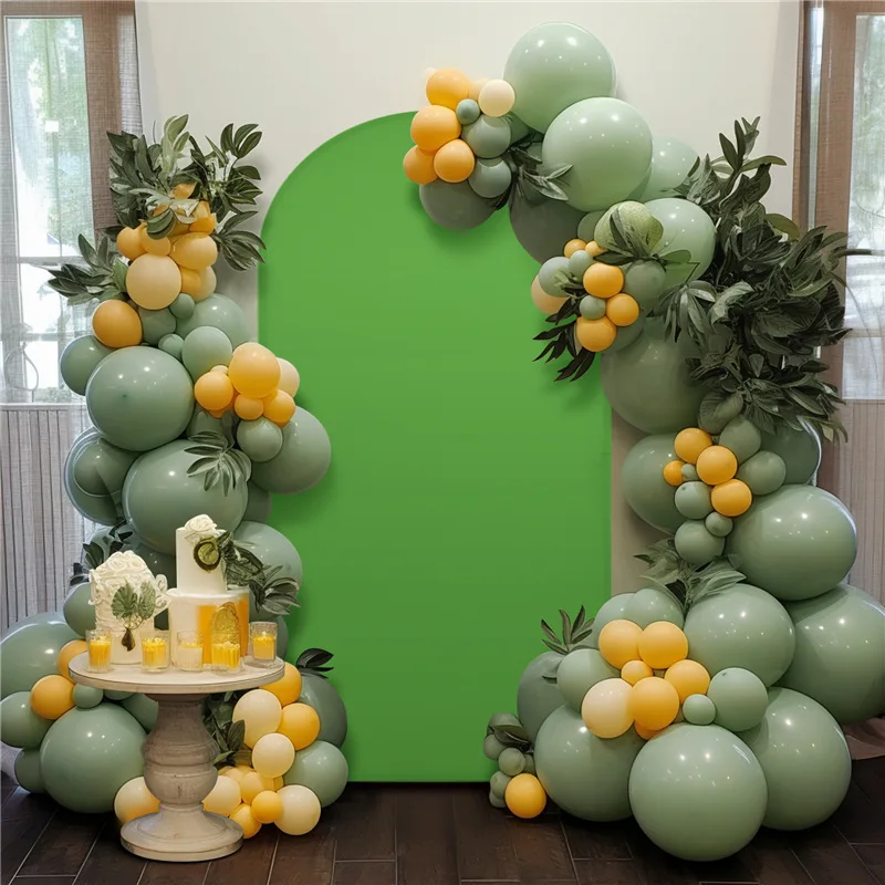 Bogen Stoff bezug einfarbig elastische Stoff bezug Hochzeit Geburtstags feier Hintergrund Wand dekoration falten beständig verdickt – Detail 21