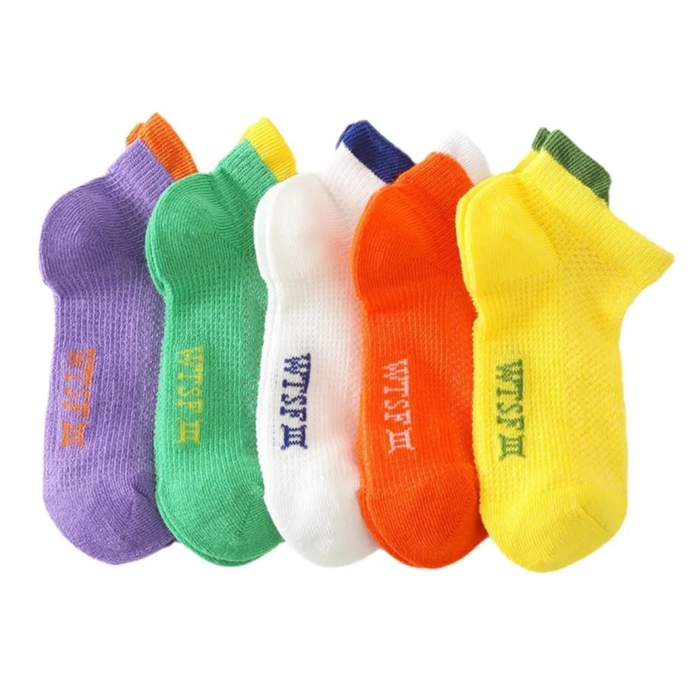 Spring and summer new children's socks 0-12 years old silk mesh socks boy cotton girl baby thin socks.