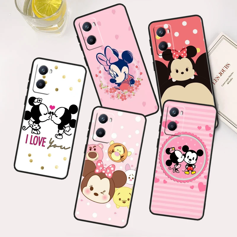 

Mouse Mickey Disney Minnie For OPPO A96 A94 A93 A77S A76 A74 A73 A72 A57S A56S A54S A53 A52 A15S A9 A5 Black Phone Case