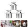 3 Pcs Milk Jug Tin Bucket Mini Metal Buckets Small Iron Vase Vases for Flowers Tiny House 1