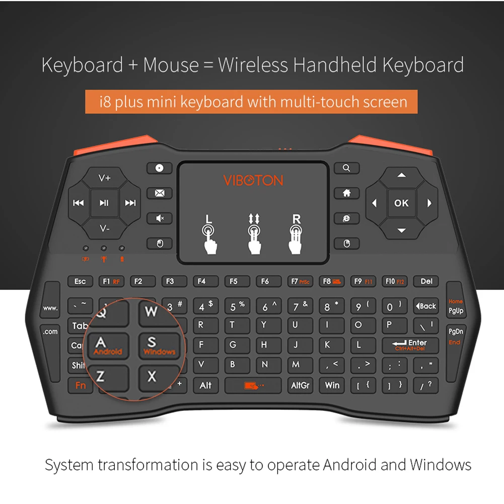 Mini tastiera Wireless 2.4G con Combo Mouse Touchp... - Grandado