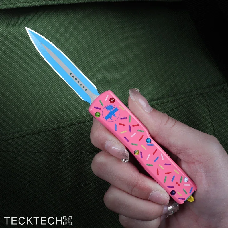 Donut Limited UTX-70 KNIFE MICRO ULTRA MINI TECH KNIFE UTX70 UTX 70 EDC Self Defense Tactical Pocketknife D2 Blade CNC T6 6