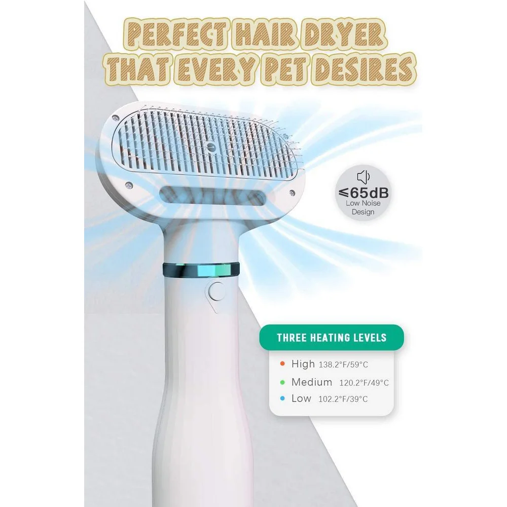 Pet Hair Dryer Dog Grooming Hair Dryer Adjustable Temperature Pet Supplies