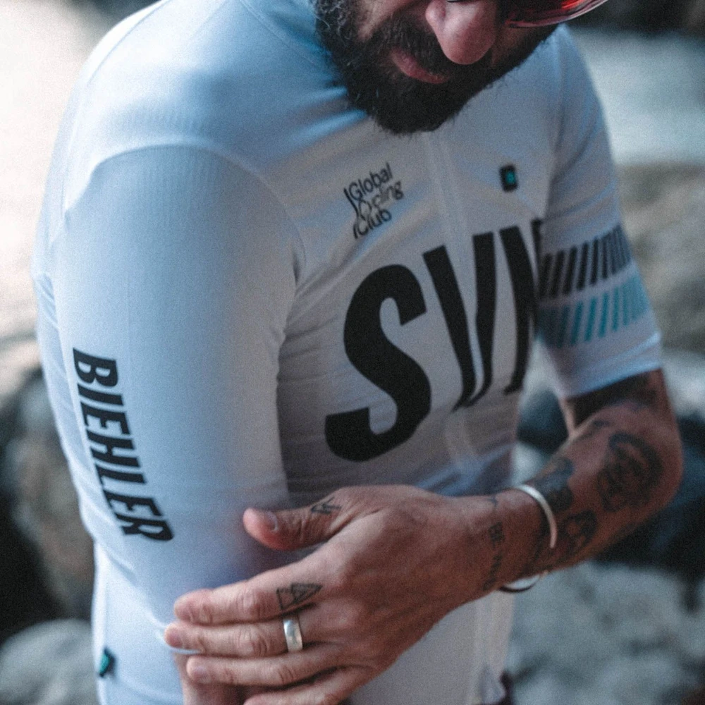 Aviation material men's short-sleeved cycling jersey tops quick-drying breathable competition cycling jersey close fitting 6