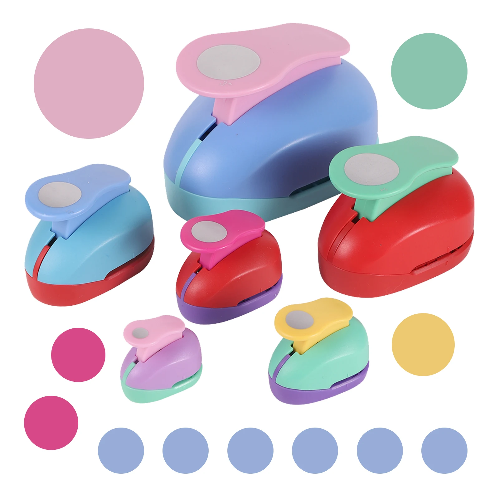 9/16/25/38/50/75mm Random Color Circle Punch DIY Embossing Punches Scrapbooking Machine Paper Cutting Hole Punch Rounder Cutter