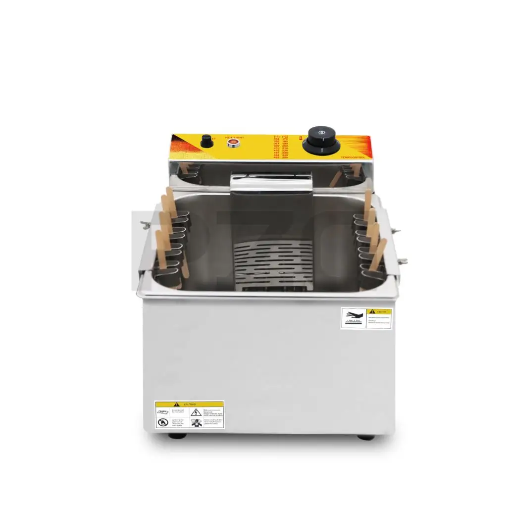 12L Electric Commercial Cheese Hot Dog Fried Stick Crispy Snack Making Machine Deep Fryer Furnace Oven