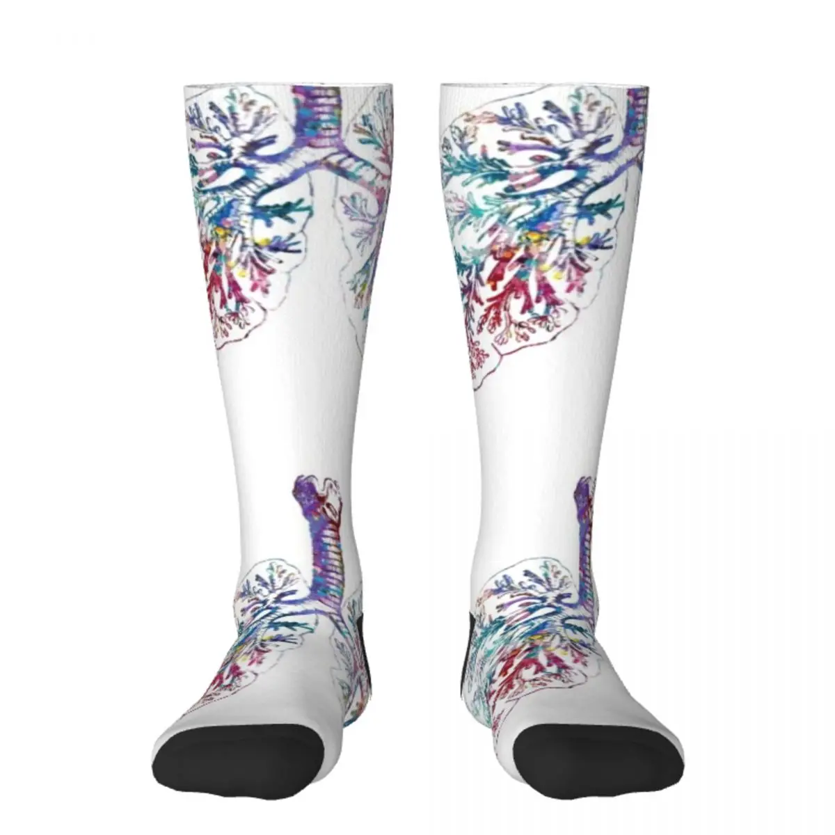 

Носки мужские с анатомией легких, спортивные носки для езды на велосипеде, рождественский подарок