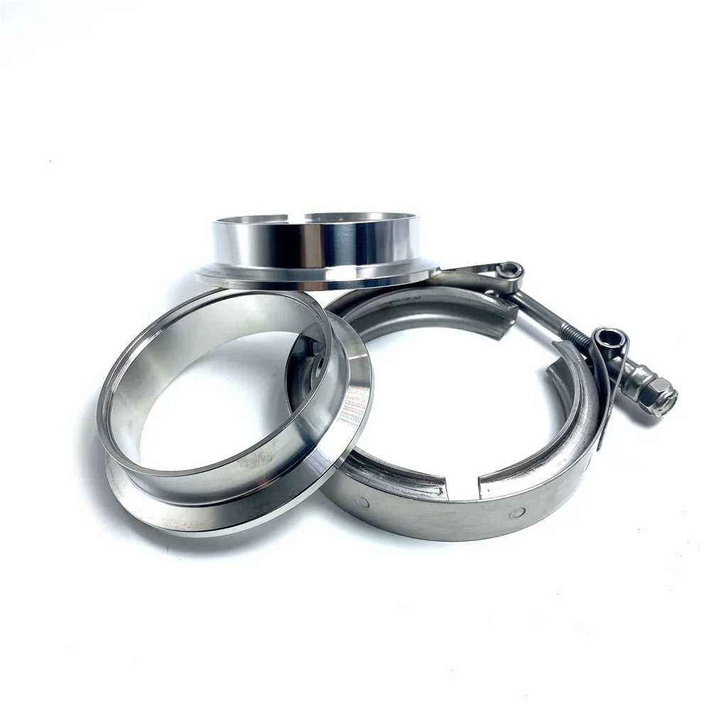 2'' 2.5" 3" 3.5'' 4'' V band Clamp 304 Stainless Steel 3Inch V-band Exhaust Male Female Flange Turbo Exhaust Vband V Clamp Kits