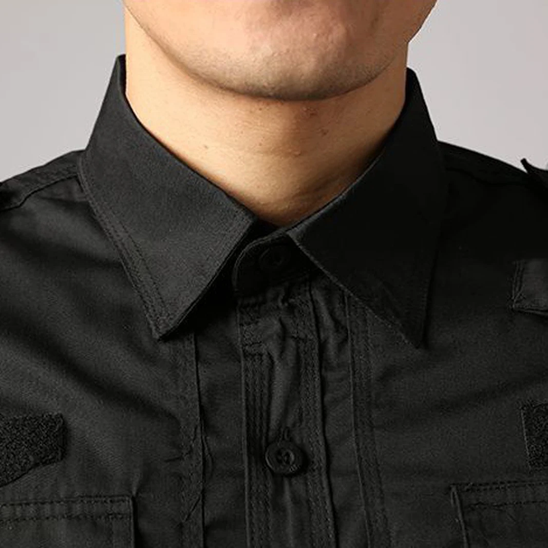Black Uniforms Security Guard Uniform Clothing Workshop Outdoor Training Waterproof Summer Autumn Long Sleeve 4