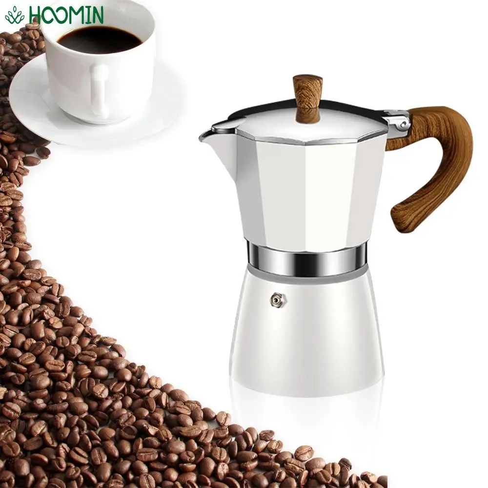 300Ml Moka Pot Kitchen Coffeeware Vintage Caffettiera Manico In Legno Espresso Maker Classic Italian And Cuban Cafe Brewing Tools