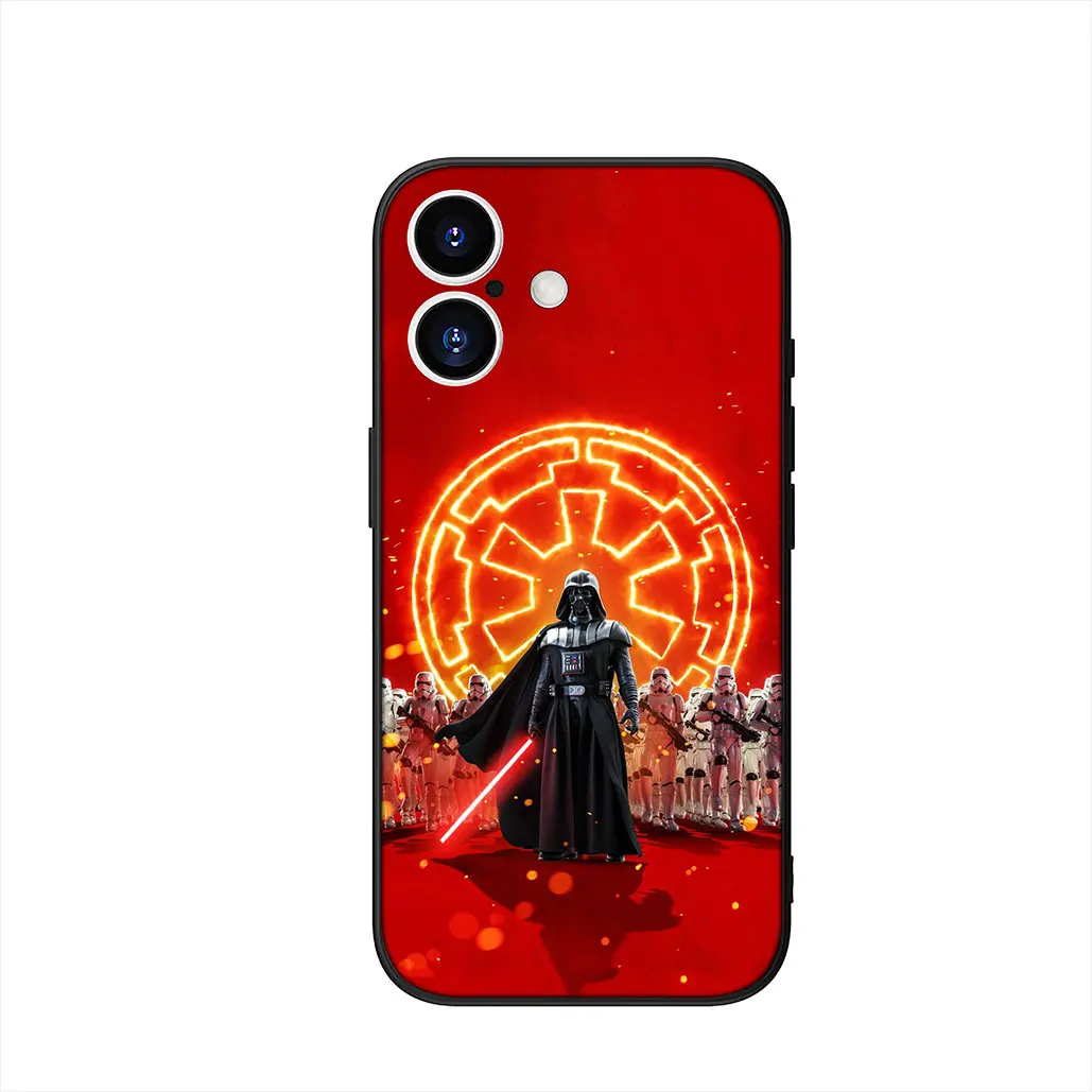Starry Galaxy Wars Themed Phone Cover with Cute Characters