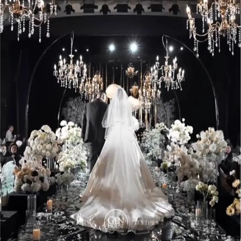 1.2M 1.5M 1.8M 2M 2.4M Wide Black Wedding Decorations Aisle Runner Mirror Carpet For Party Stage Centerpieces Supplies