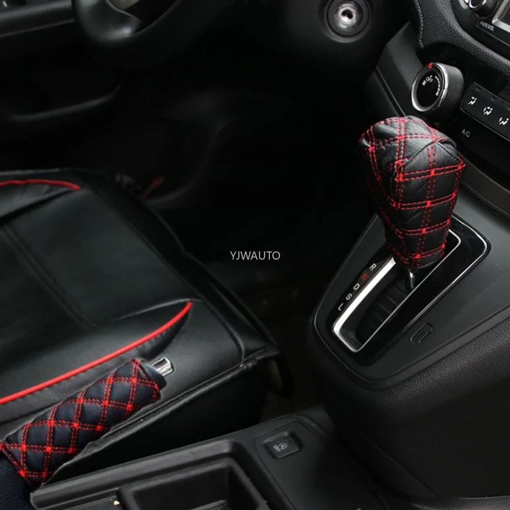 Hand Brake Cover Gear Shift Knob Automobile Parking Decoration Grid