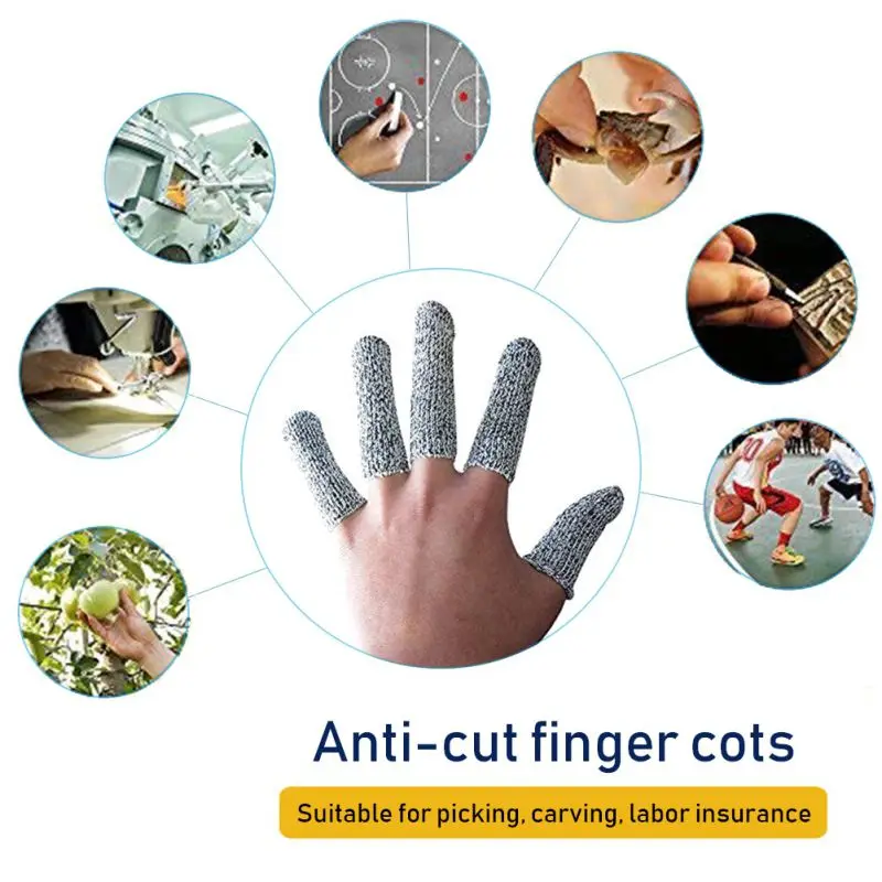 10pcs Protector Sleeve Cover Anti-Cut Finger fingertip less gloves Craft Supplies & Tools 