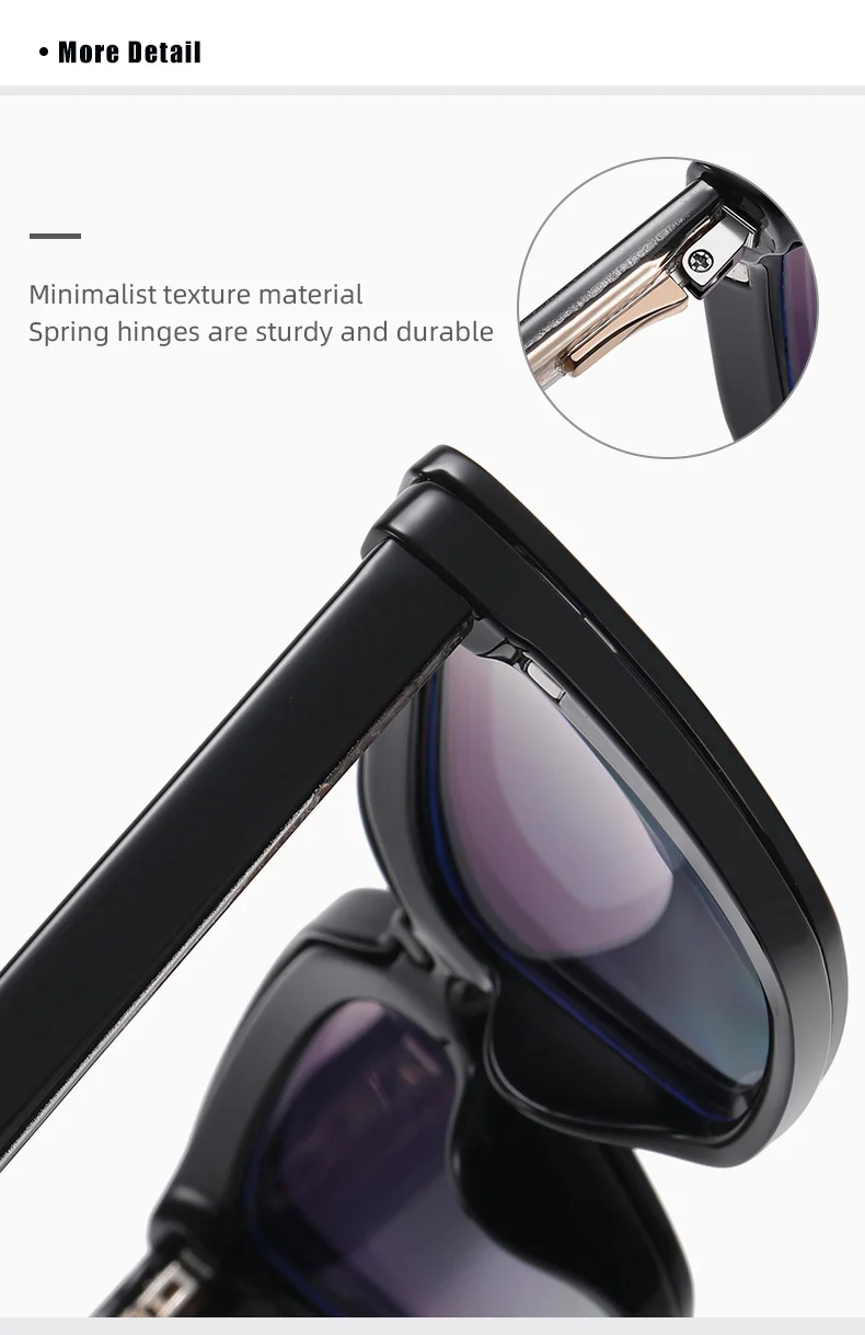 2025 Trend Brillengestell Frau 2-in-1 Damen-Sonnenbrille Luxus Designer Cat Eye Brille Damen Magnet Clip On Brille Zero – Detail 15