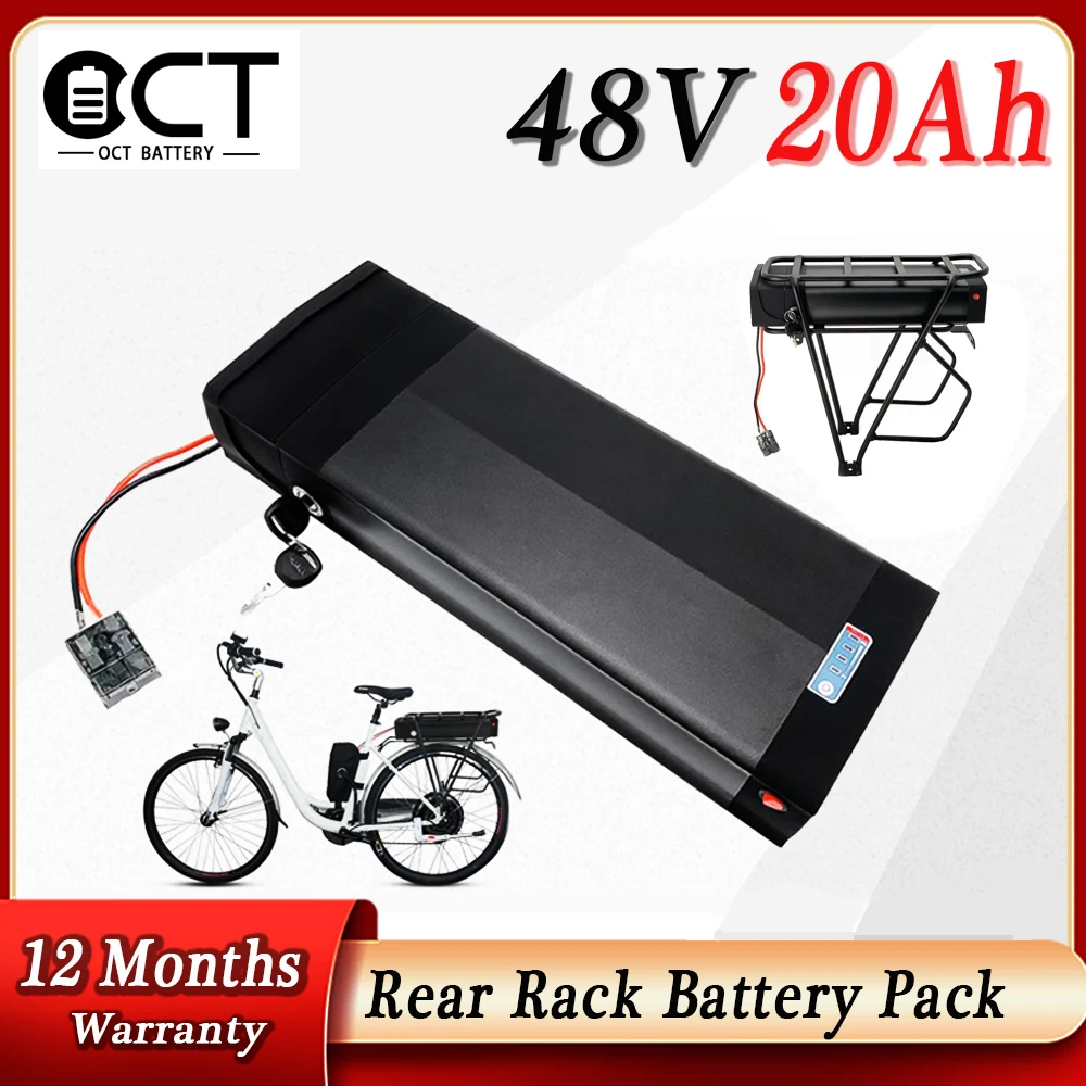 Genuine Rear Rack Ebike Battery 48v 36v 21700 Cells Liion Electric