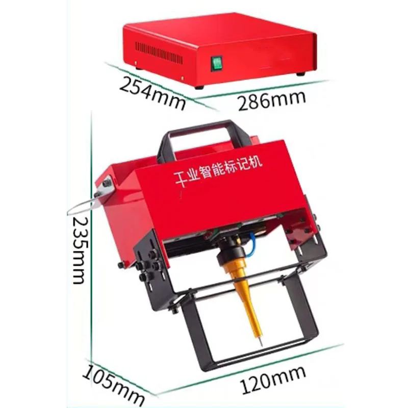 휴대용 금속 공압 도트 핀 마킹 기계, 프레임 마킹 기계, 섀시 번호 220V, 110V, 100*20mm