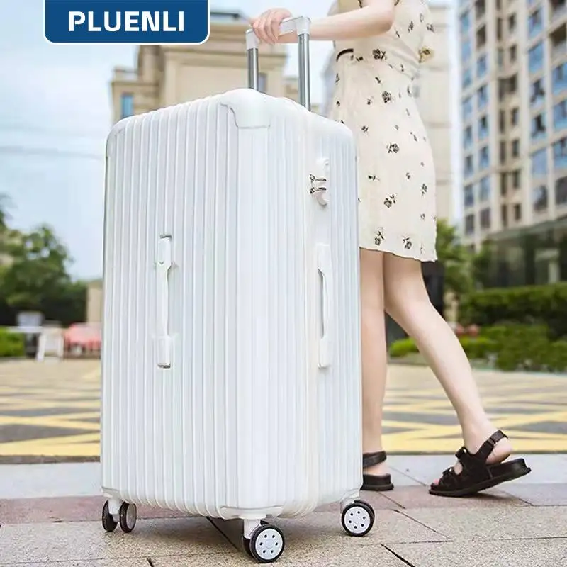 

PLUENLI Suitcase Travel Women Thickened Password Universal Wheel Trolley Case Large Capacity Size Sturdy Zipper Men Luggage Case