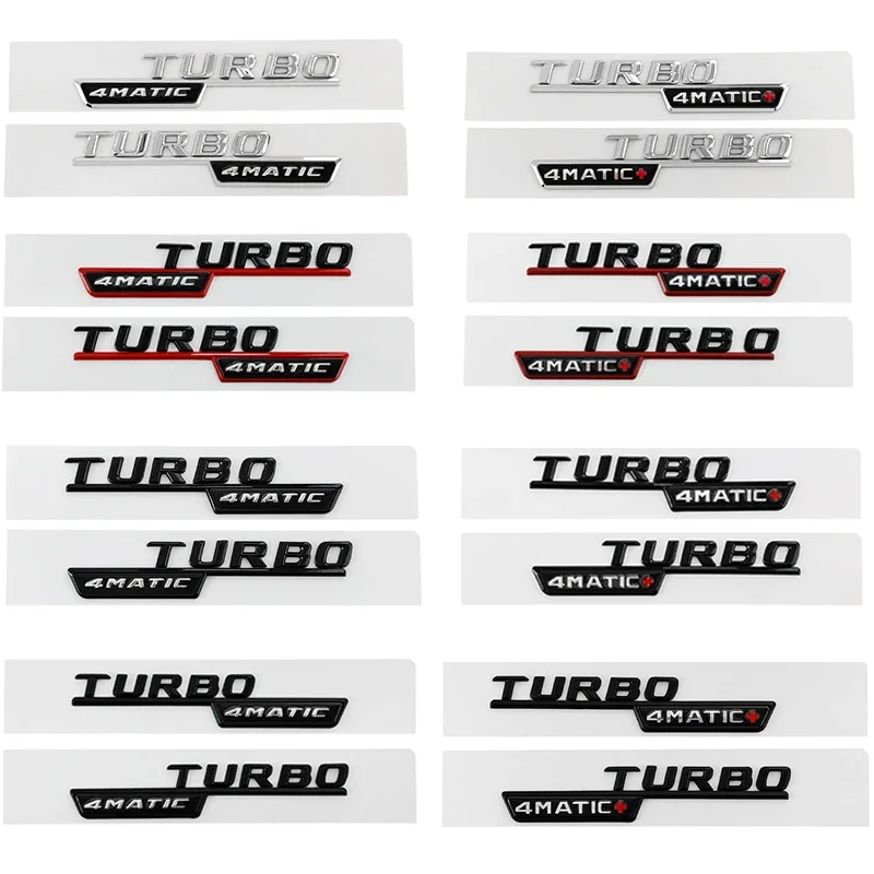 

3D ABS Turbo 4matic логотип лист доска Автомобильная наклейка автомобильный брызговик эмблема наклейки автомобильные инструменты для автомобильного украшения автомобильные аксессуары